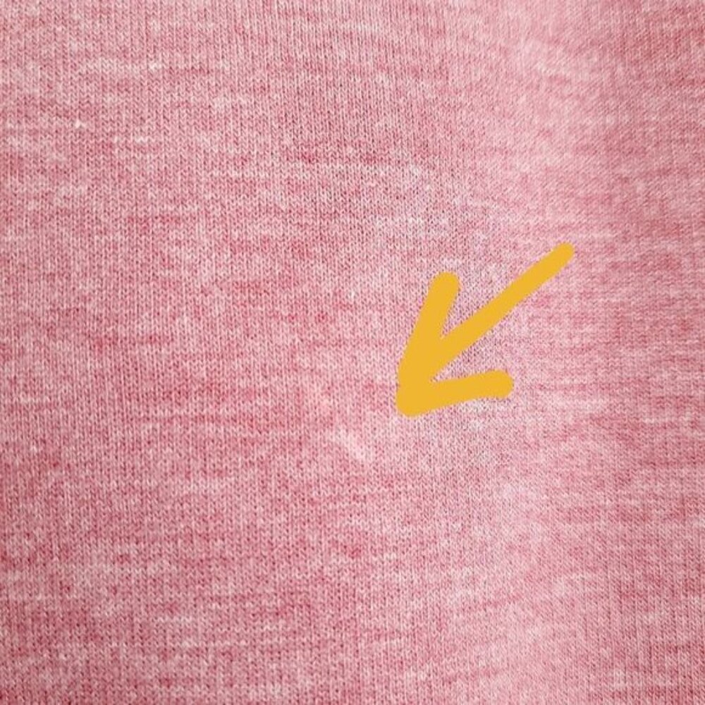 32 Degree HEAT Comfy Raglan Style Sweatshirt Crewneck Top Melange Pink Sz M Flaw - Picture 7 of 11